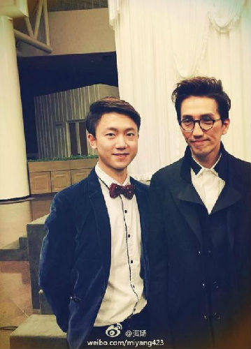 河北舞者弭揚(yáng)與林志炫合影